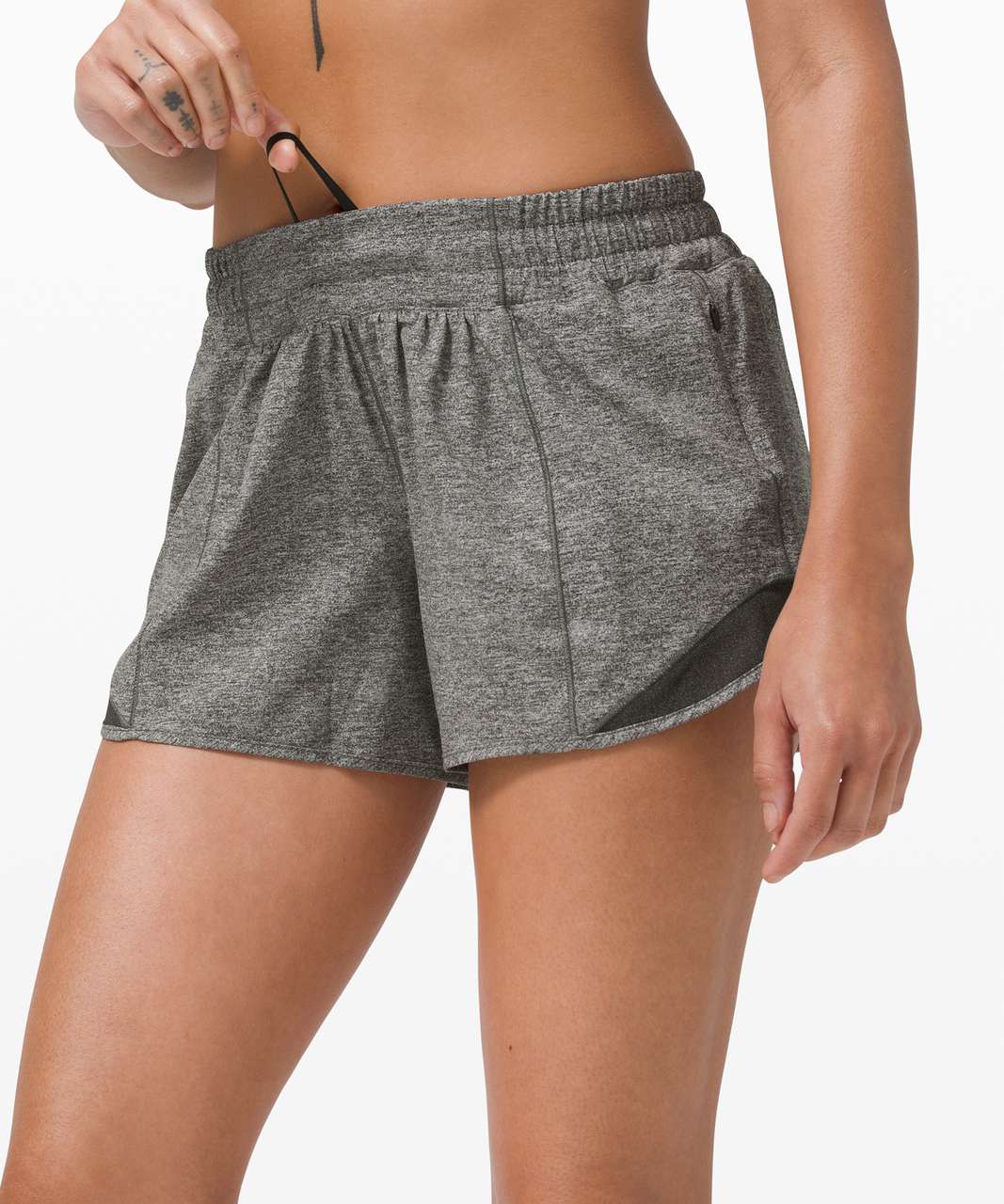 Lululemon Hotty Hot Short II *Long 4" - Heather Lux Multi Black