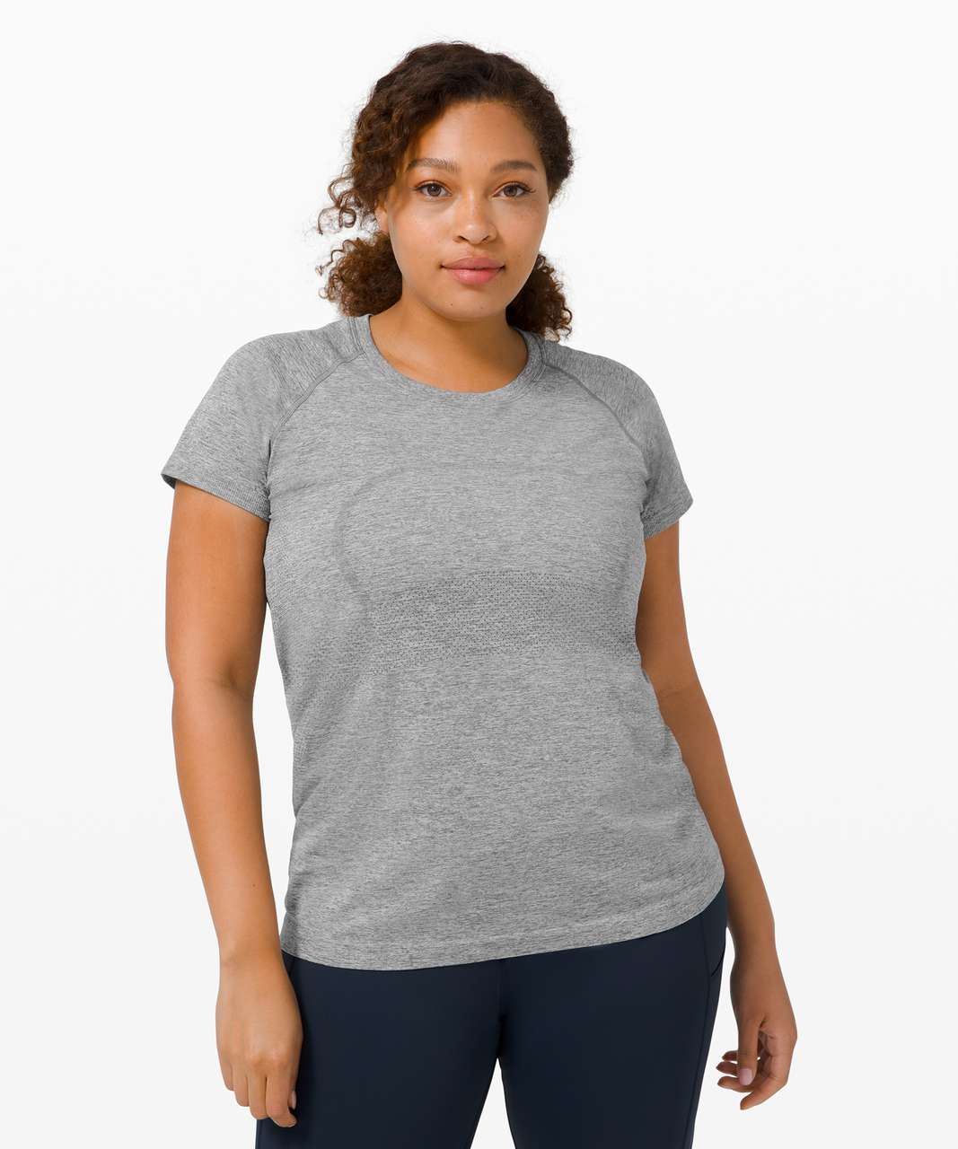 Lululemon Swiftly Tech Short Sleeve 2.0 - Slate / White - lulu fanatics