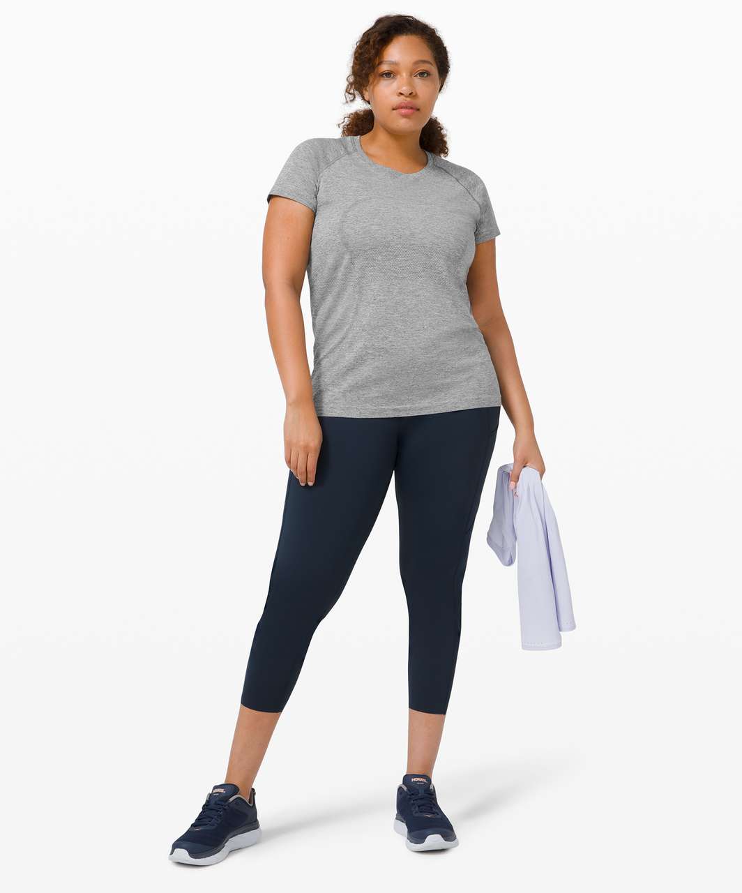 Lululemon Swiftly Tech Short Sleeve 2.0 - Slate / White