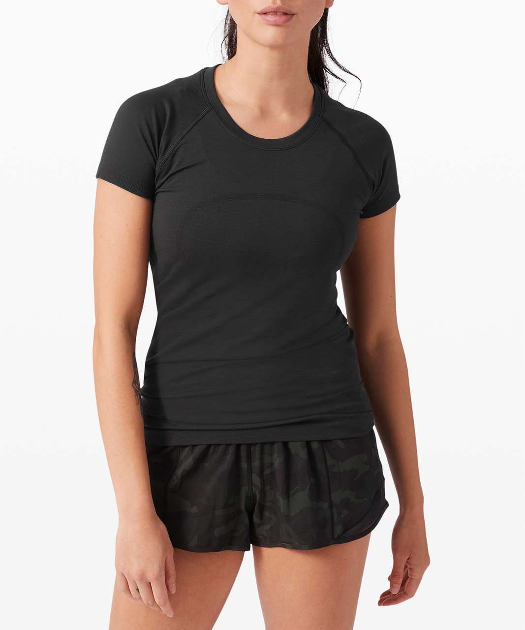 Lululemon Swiftly Tech Short Sleeve 2.0 - Black / Black - lulu fanatics