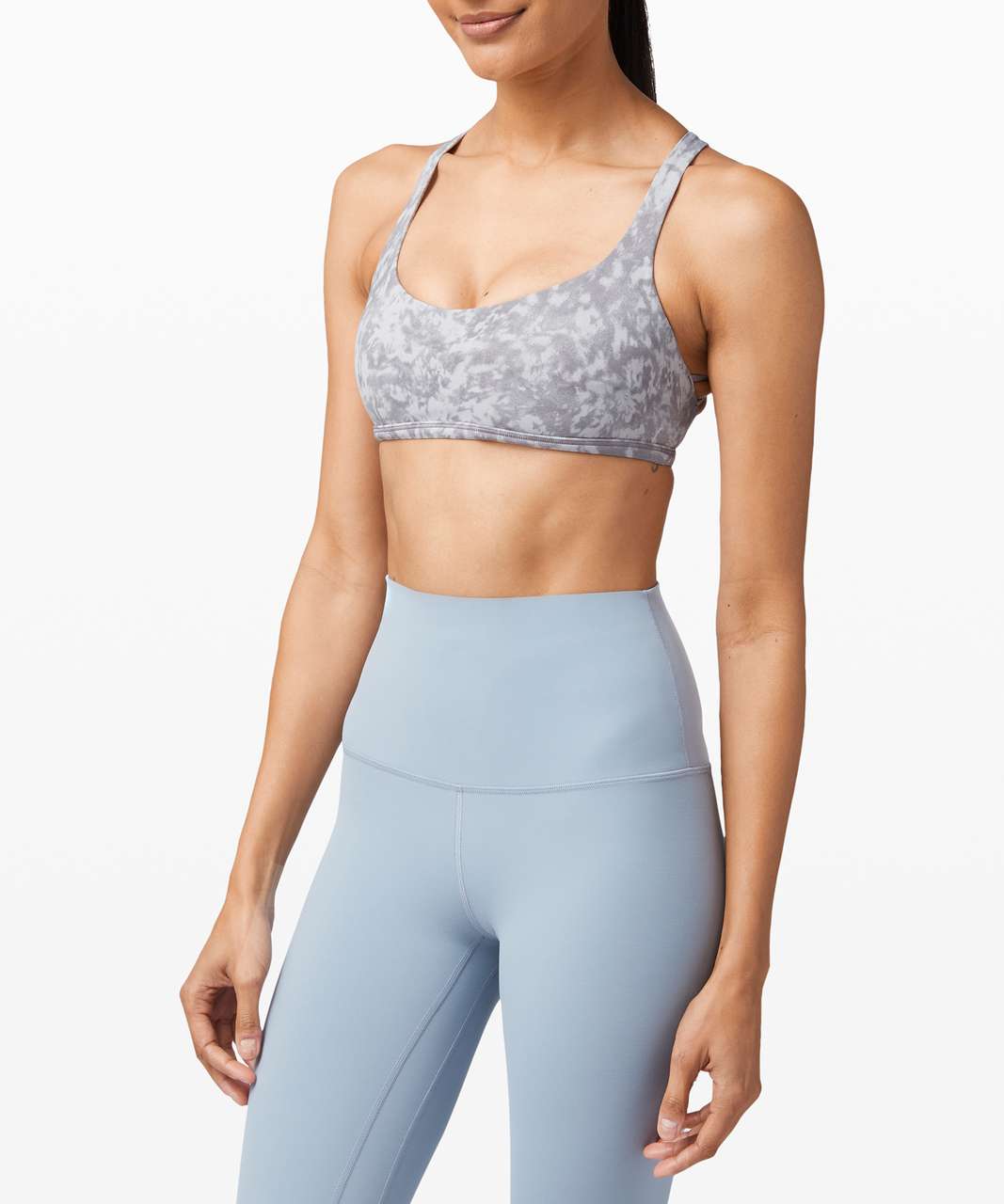 Lululemon Free To Be Bra Wild *Light Support, A/B Cup - Summer Shade Ice Grey Multi