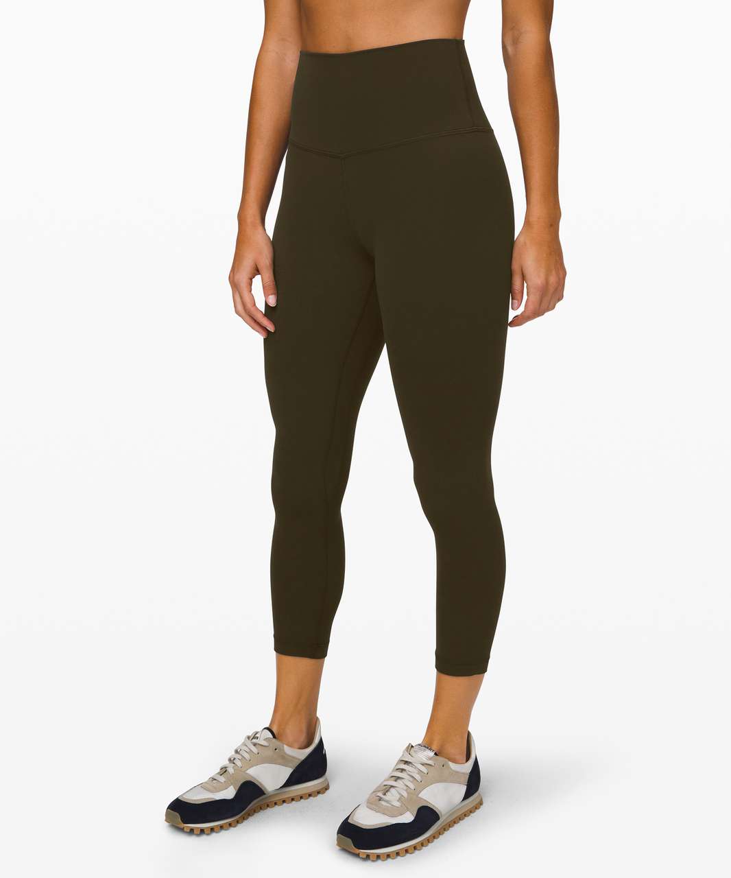 Lululemon Align Crop 23 - Dark Olive - lulu fanatics