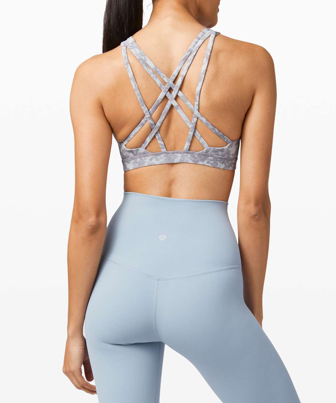 Lululemon Free To Be Serene Bra High Neck *Light Support, C/D Cup - Summer Shade Ice Grey Multi