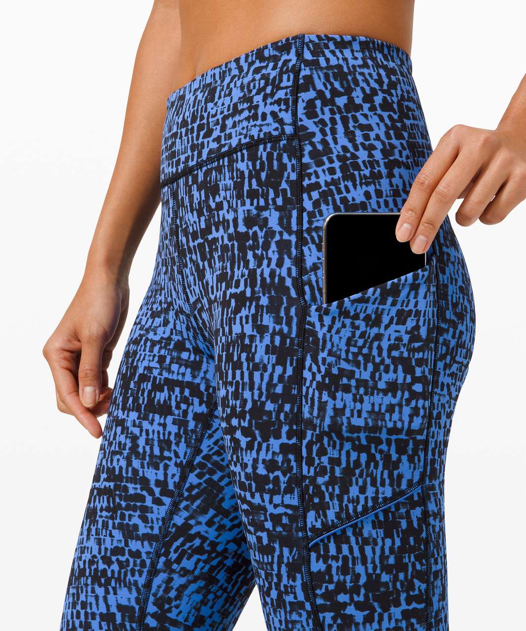 Lululemon Speed Up Tight 28" - Urban Block Wild Bluebell Black