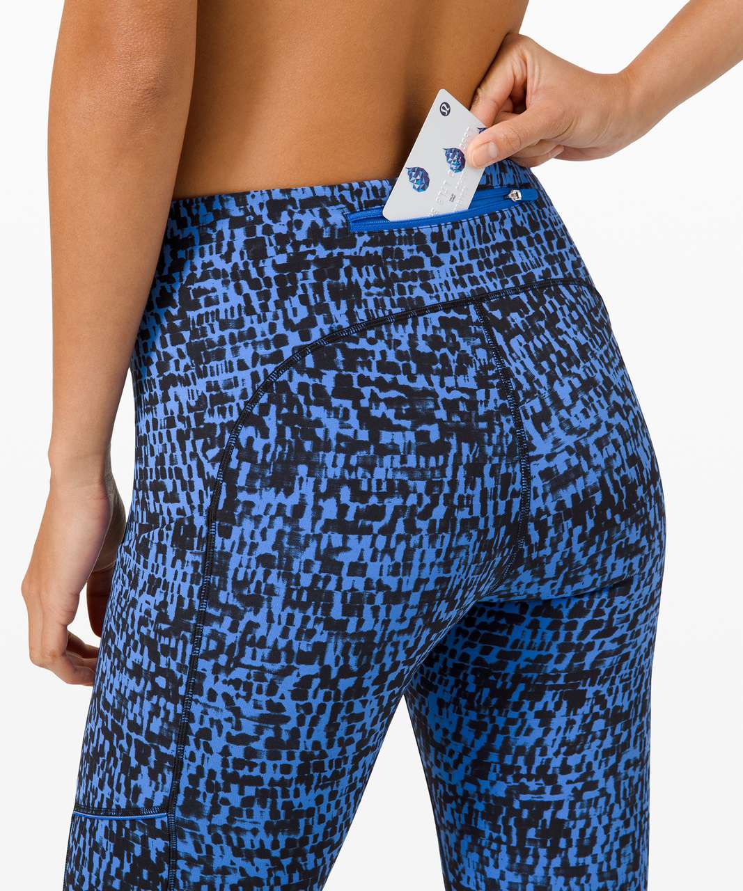 Lululemon Speed Up Tight 28 - Urban Block Wild Bluebell Black