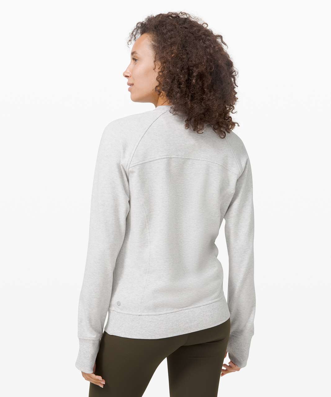 Lululemon Perfectly Oversized Crew - Heathered Core Light Grey - lulu  fanatics