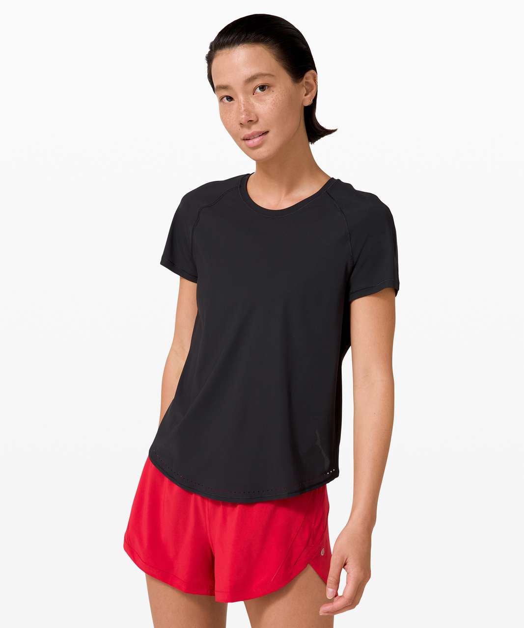 Lululemon Rise and Run Short Sleeve - Black