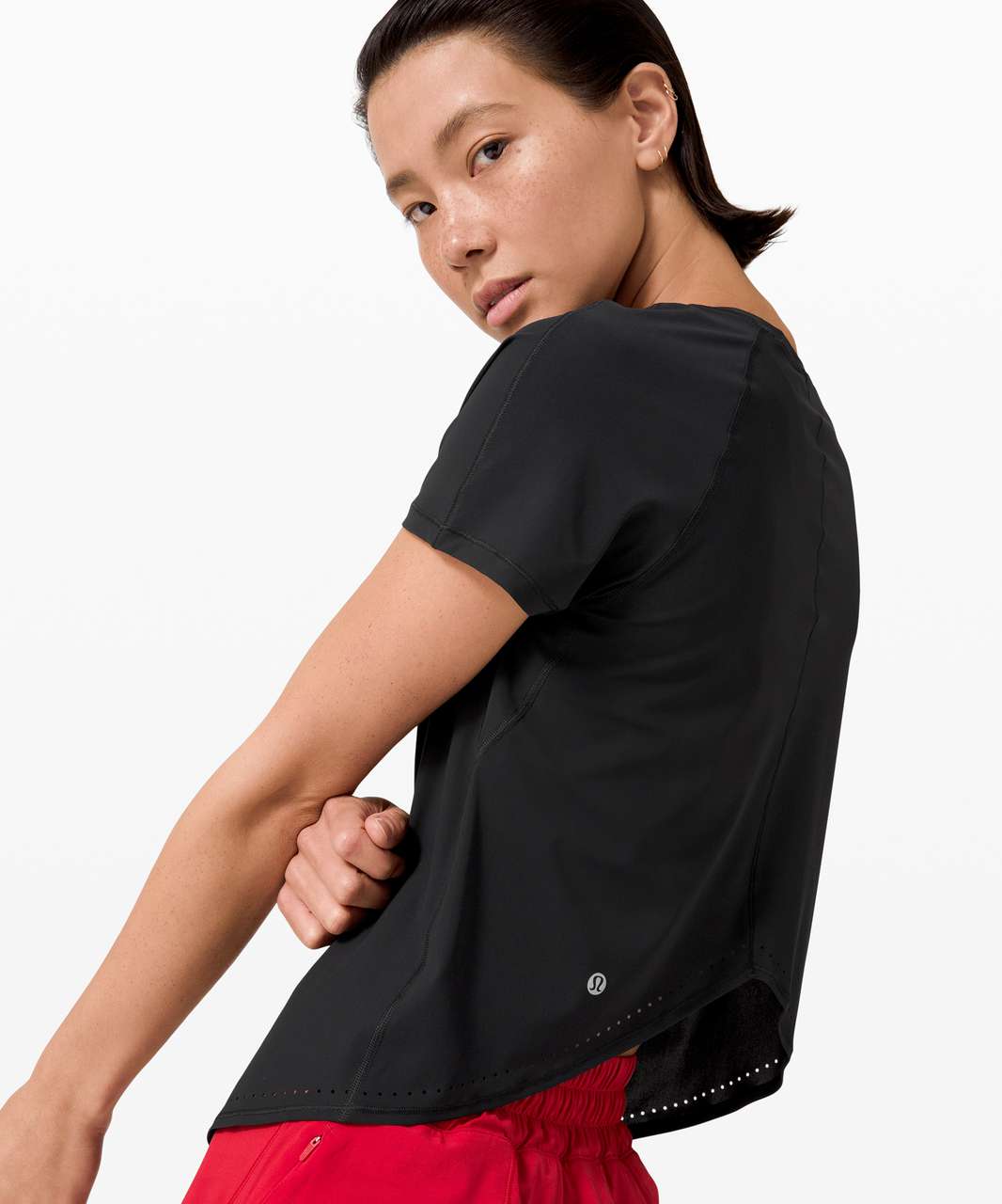 Lululemon Rise and Run Short Sleeve - Black