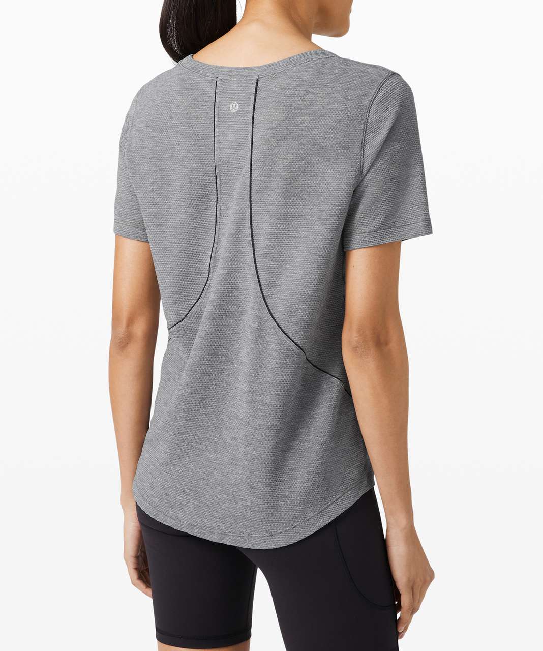 Lululemon Long Distance Short Sleeve - Heathered Black