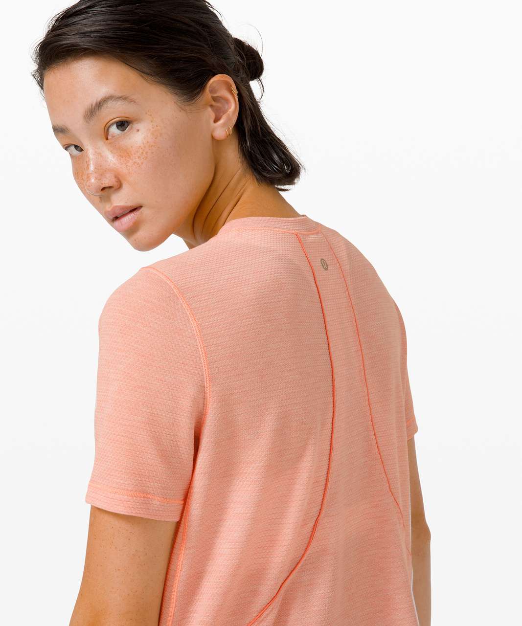 Lululemon Long Distance Short Sleeve - Heathered Pink Pastel