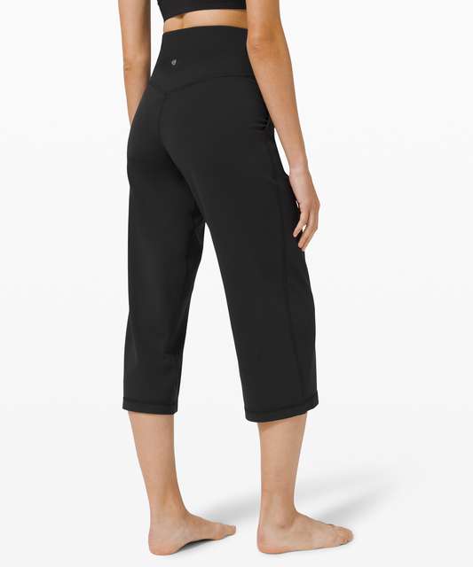 Lululemon Align Wide Leg Crop Pants With Pockets Black Women's Size 4