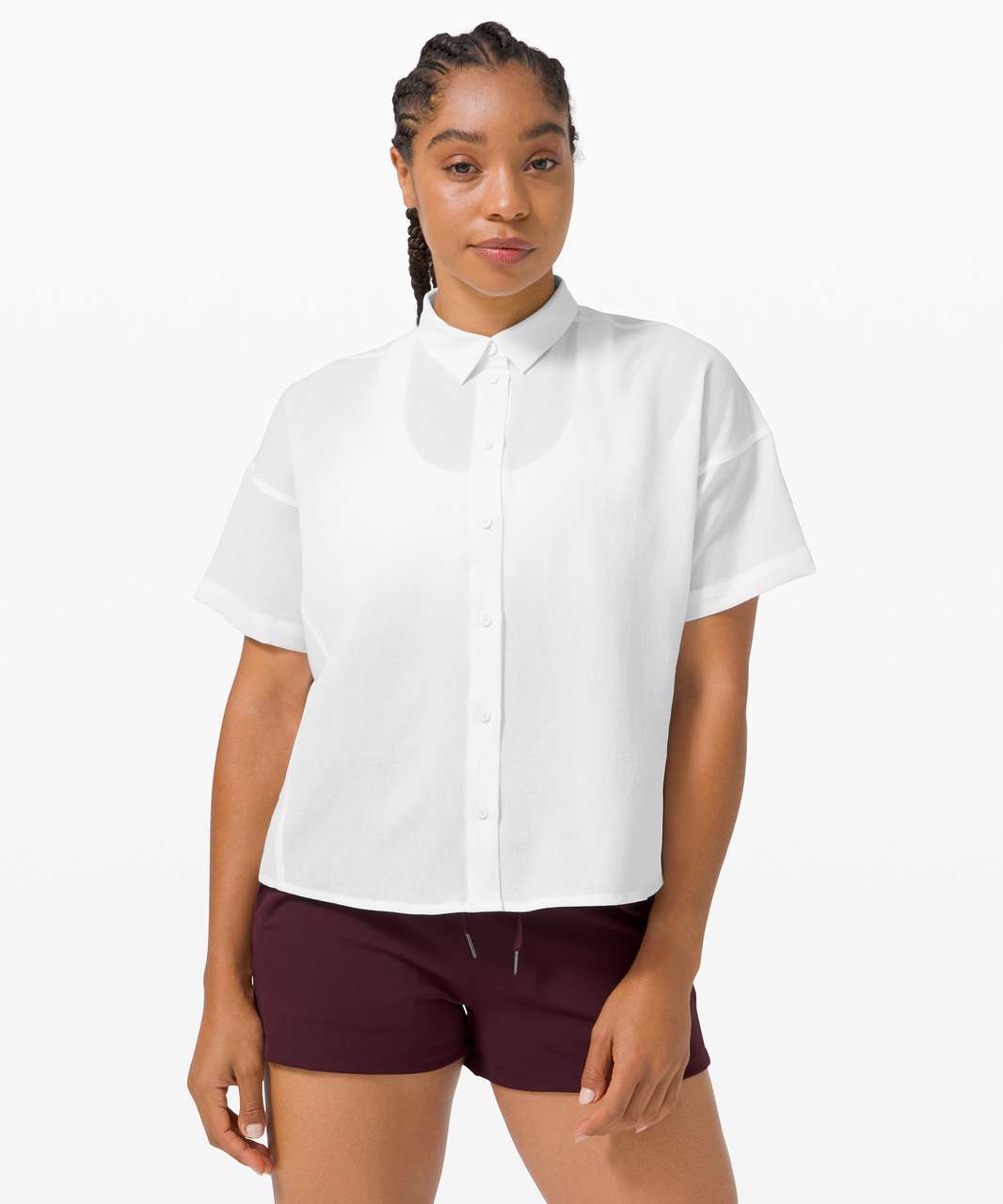 Lululemon Full Day Ahead Short Sleeve Shirt - White