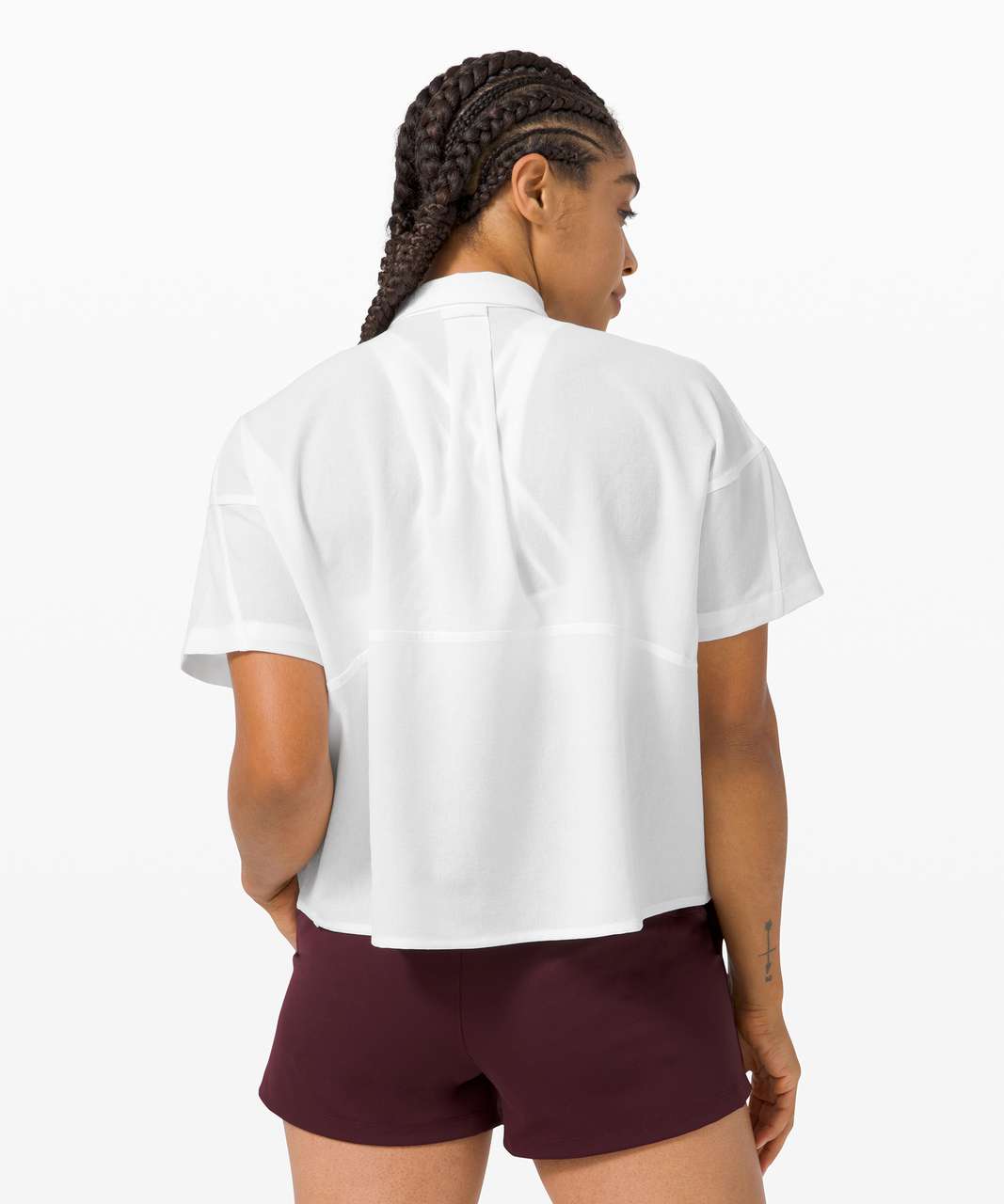 Cropped All Day Short Sleeve - White