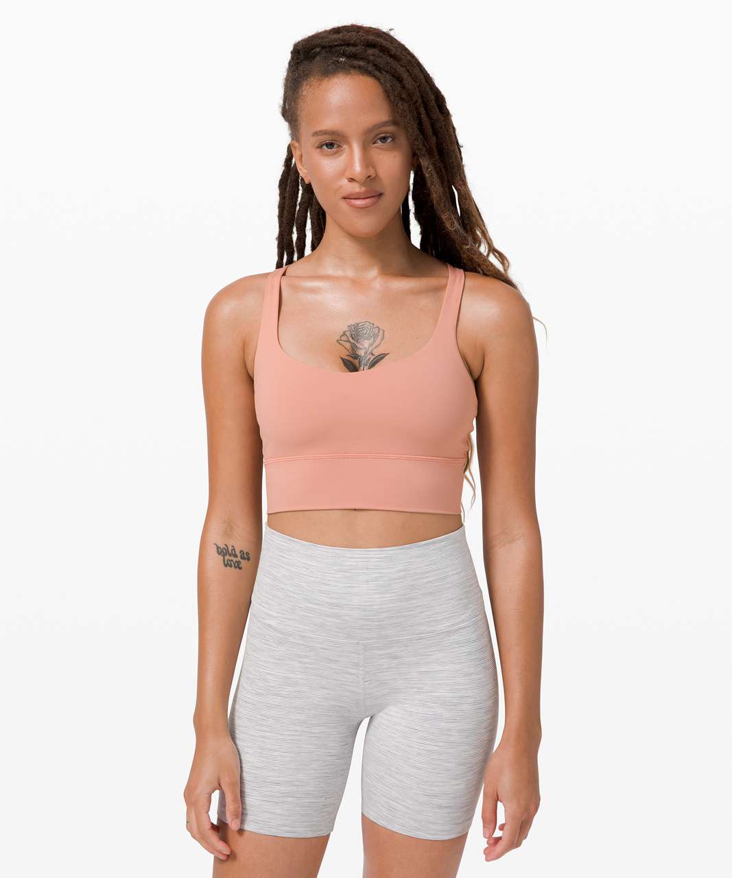 Lululemon Free To Be Bra Long Line *Light Support, A/B Cup - Pink Pastel