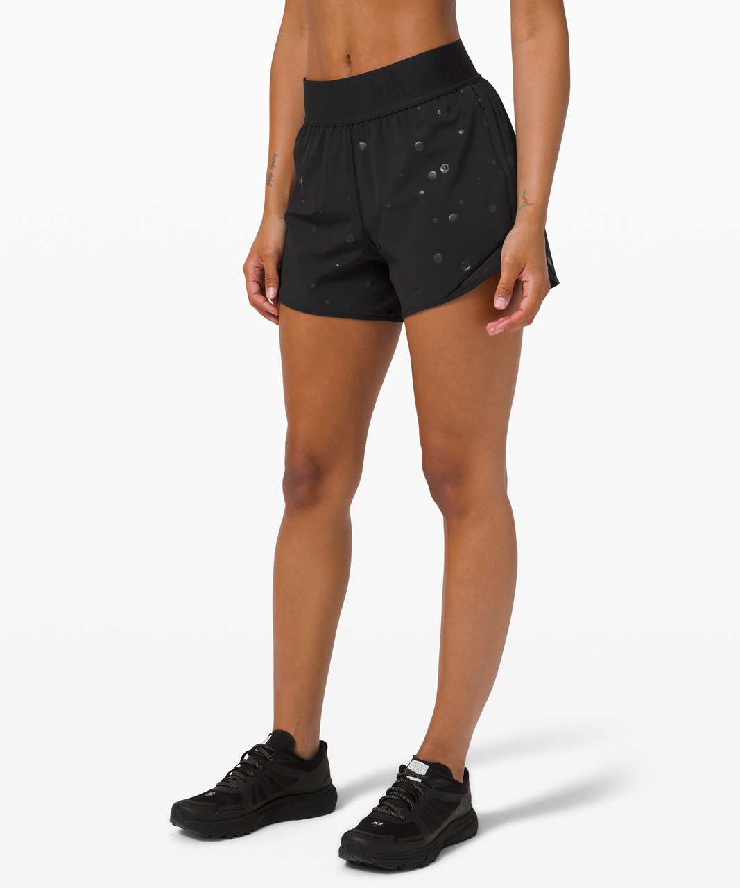 Lululemon Hotty Hot Short 4" *Logo - Poco Logo Foil Black