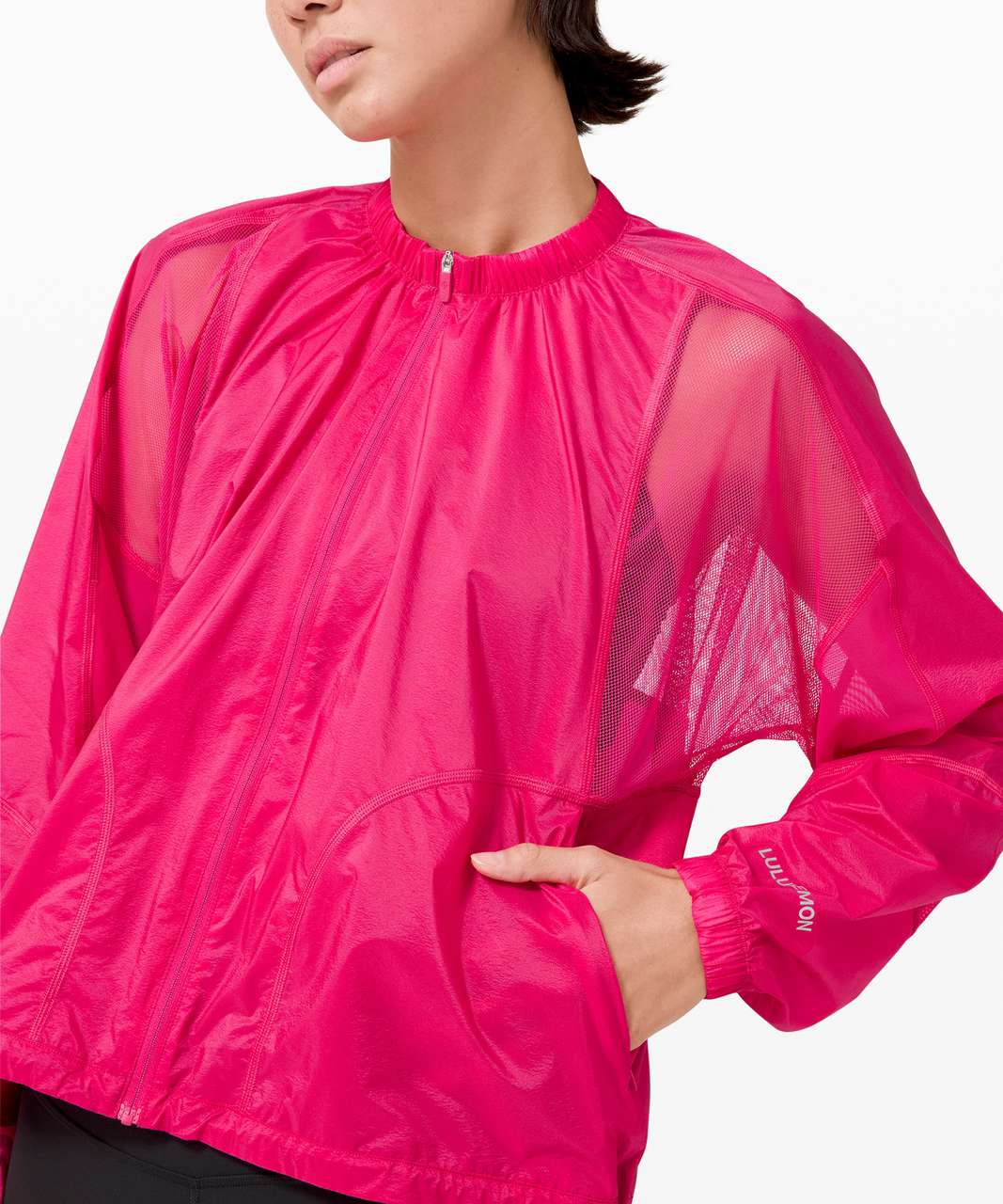 Lululemon With the Breeze Jacket - Geranium Pink - lulu fanatics