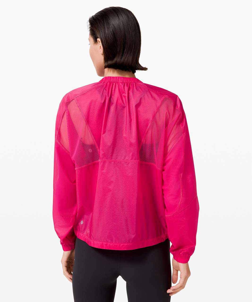 Lululemon Size 4 Define Zip Up Jacket Neon Bubble Gum Pink Long Sleeves