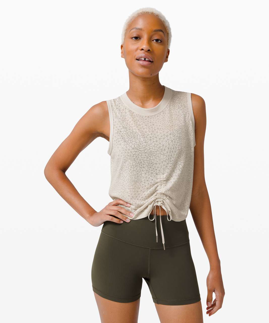 Lululemon Cinch Me Up Front Tank *Veil - Dune - lulu fanatics