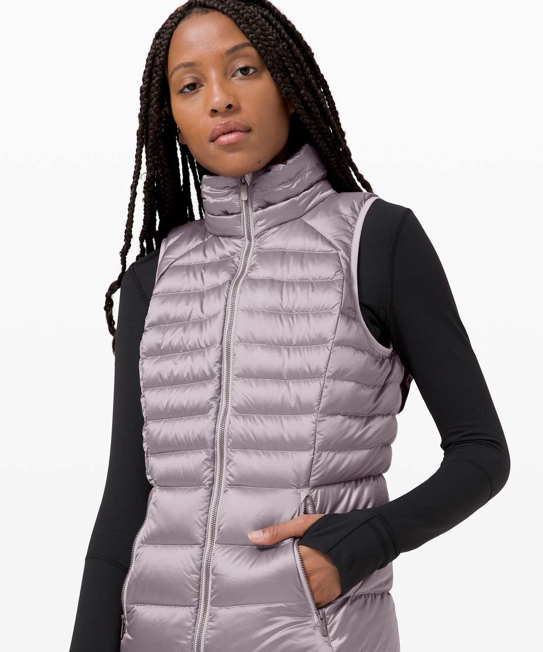 NEW LULULEMON Brave The Cold Vest 14 Grey Sage 700 Fill Goose Down