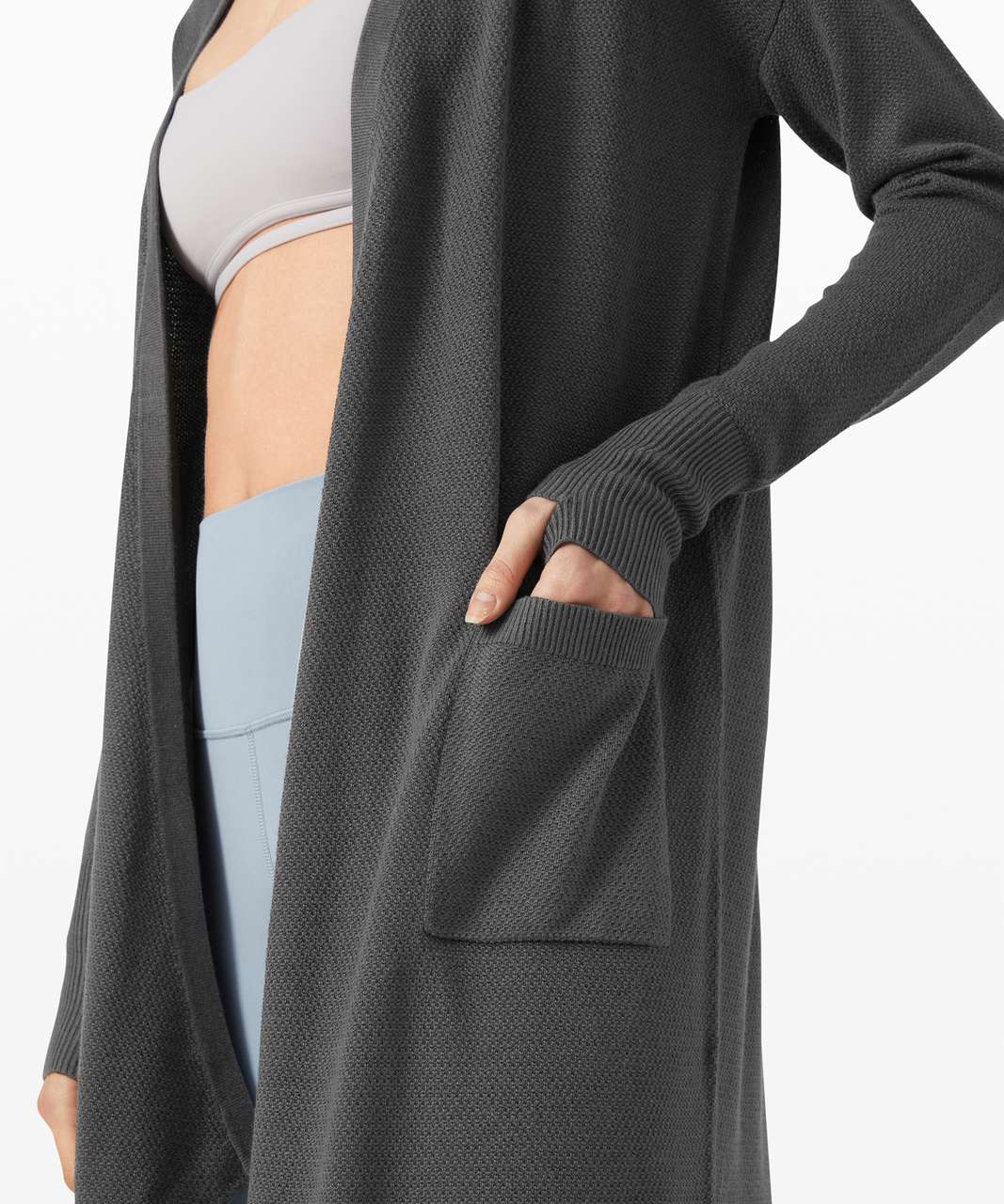 Lululemon Lunar Lengths Wrap Sweater - Graphite Grey