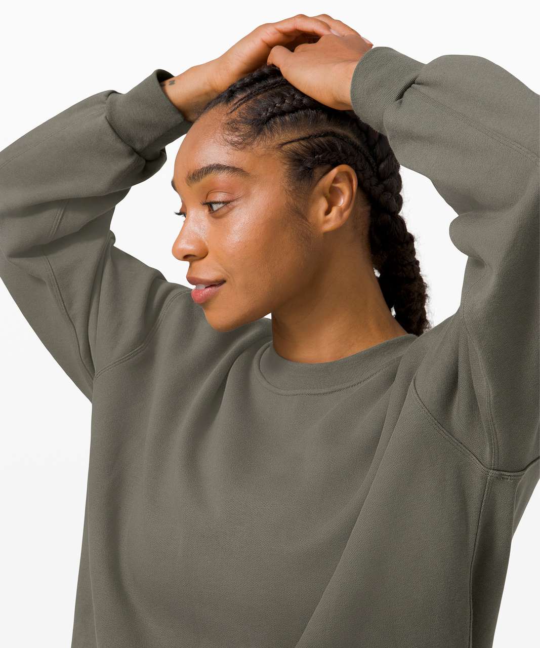 Grey Sage Perfect Oversized Crew Dupe- ? What do we think? :) : r/ lululemon