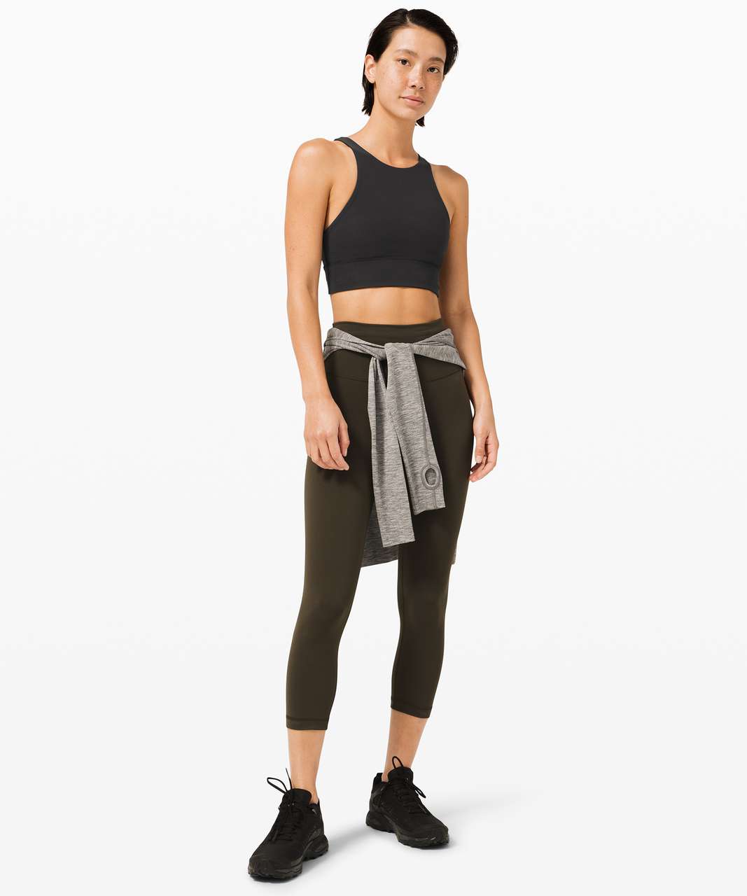 Lululemon Energy Bra High Neck Long Line *Tough - Black