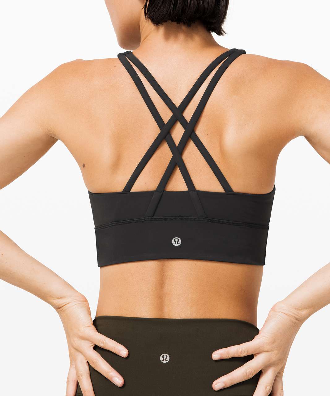 Lululemon Energy Bra High Neck Long Line *Tough - Black