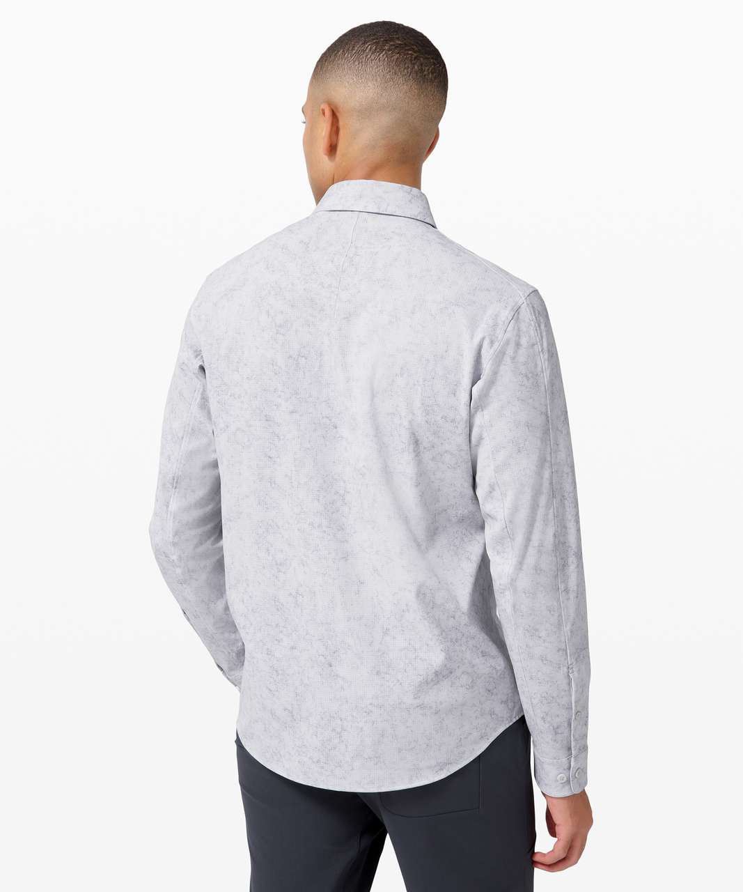 Lululemon Airing Easy Long Sleeve Shirt *Ventlight Mesh - Gravel Dust  Alpine White Multi - lulu fanatics