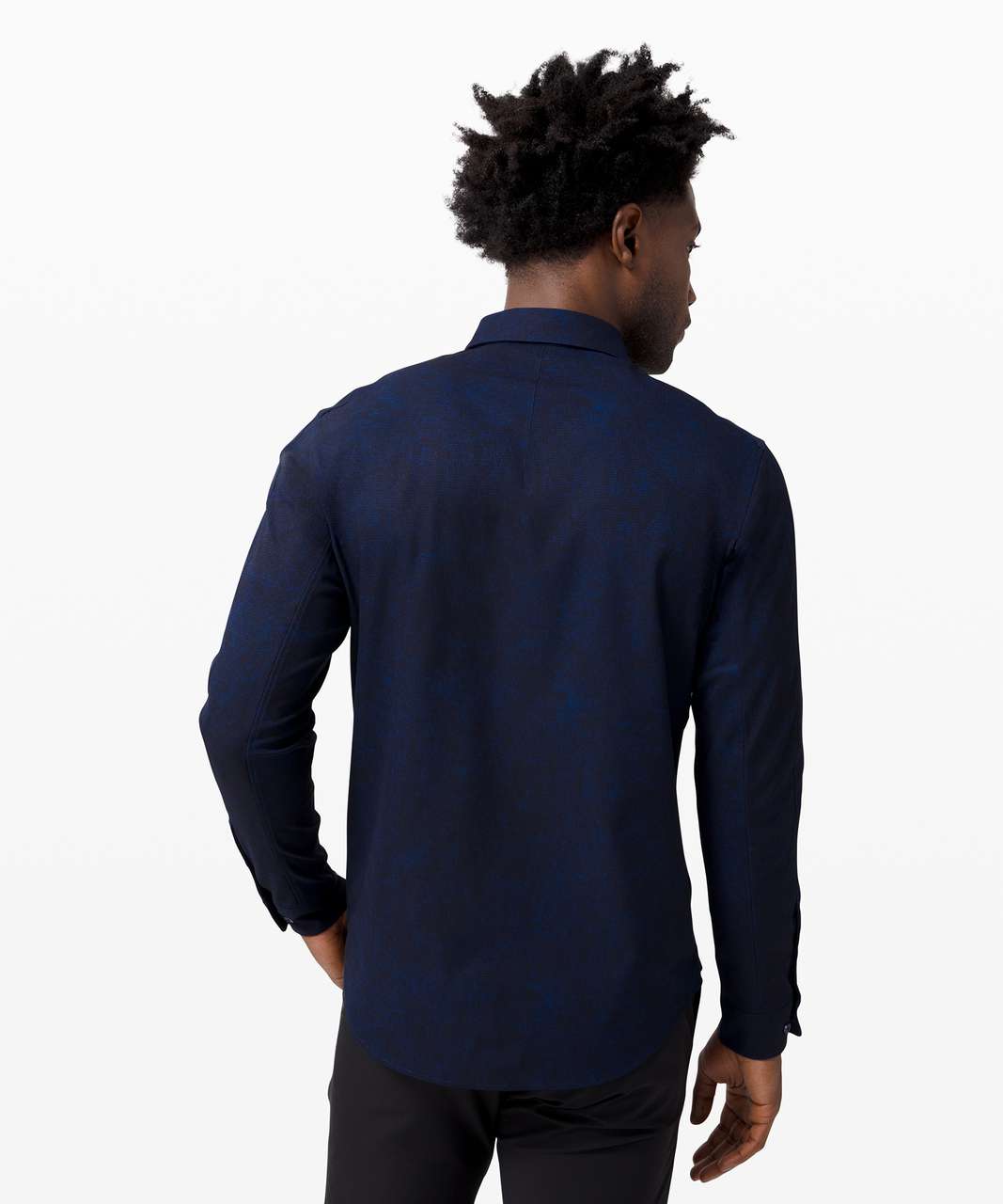 Lululemon Airing Easy Long Sleeve Shirt *Ventlight Mesh - Gravel Dust True Navy Multi