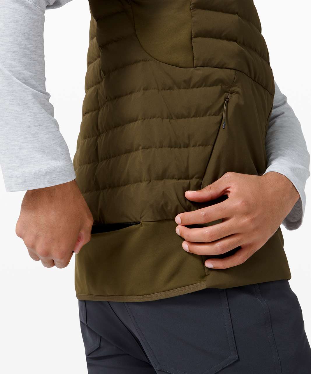 Lululemon Down For It All Vest - Moss Green - lulu fanatics