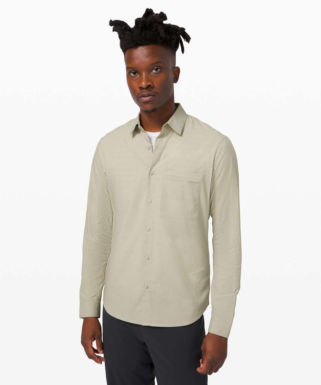 Lululemon Down to the Wire Long Sleeve Shirt - Light Sage