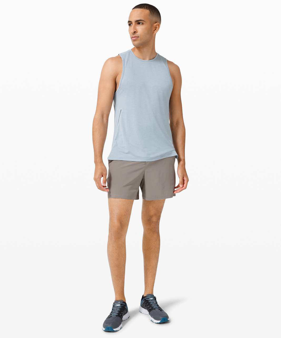 Lululemon Fast and Free Tank - Heathered Chambray / Chambray