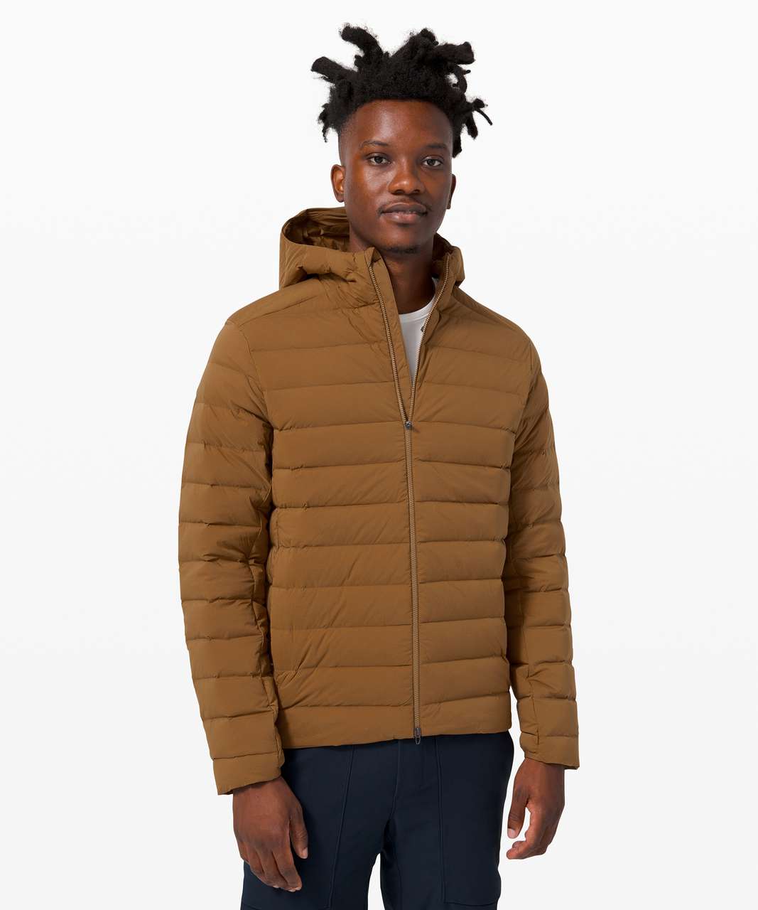 Lululemon Navigation Stretch Down Hoodie - Burnt Caramel