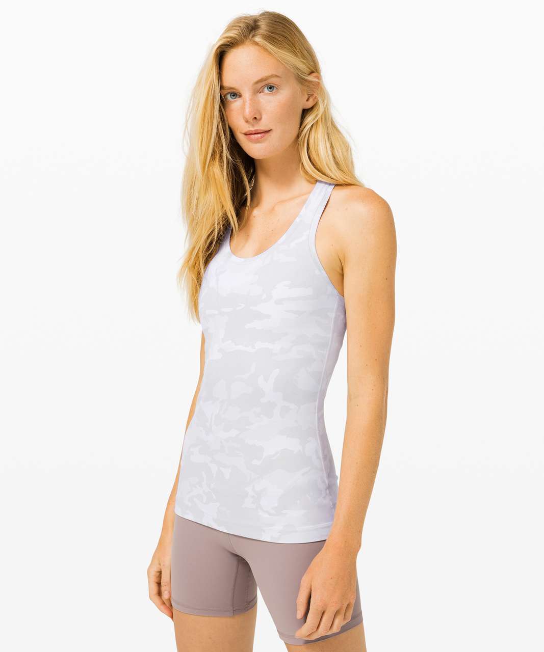 lululemon athletica, Tops, Lululemon Cool Racerback Incognito Camo  Jacquard Alpine White Starlight