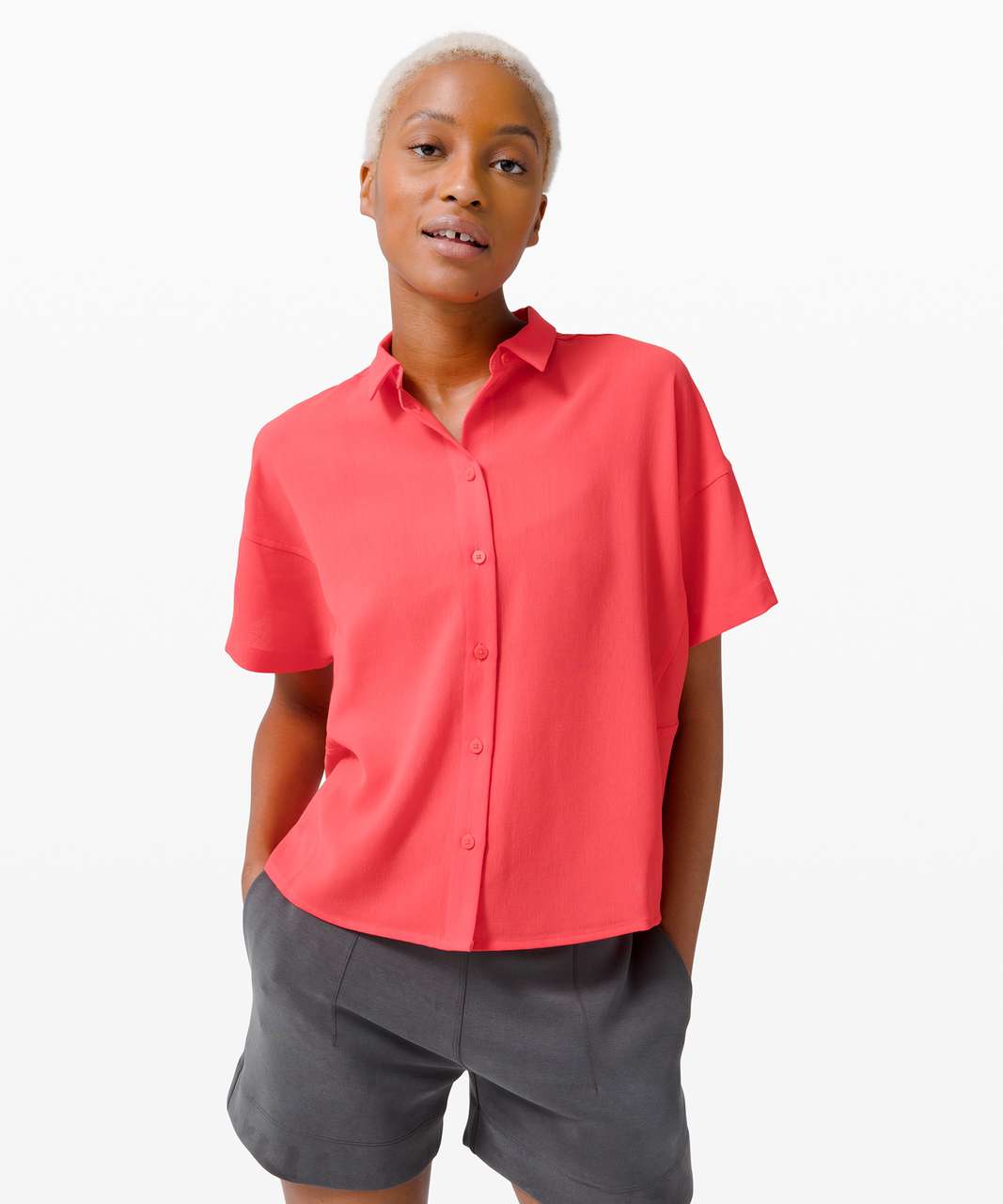 Lululemon Full Day Ahead Short Sleeve Shirt - Carnation Red