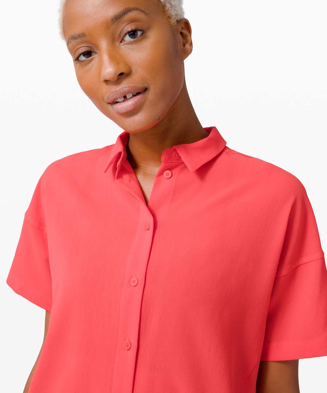 silky short sleeve shirt