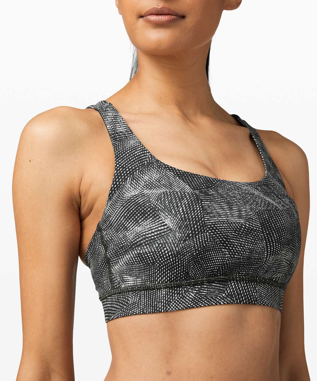 Black Energy scoop-neck medium-impact sports bra