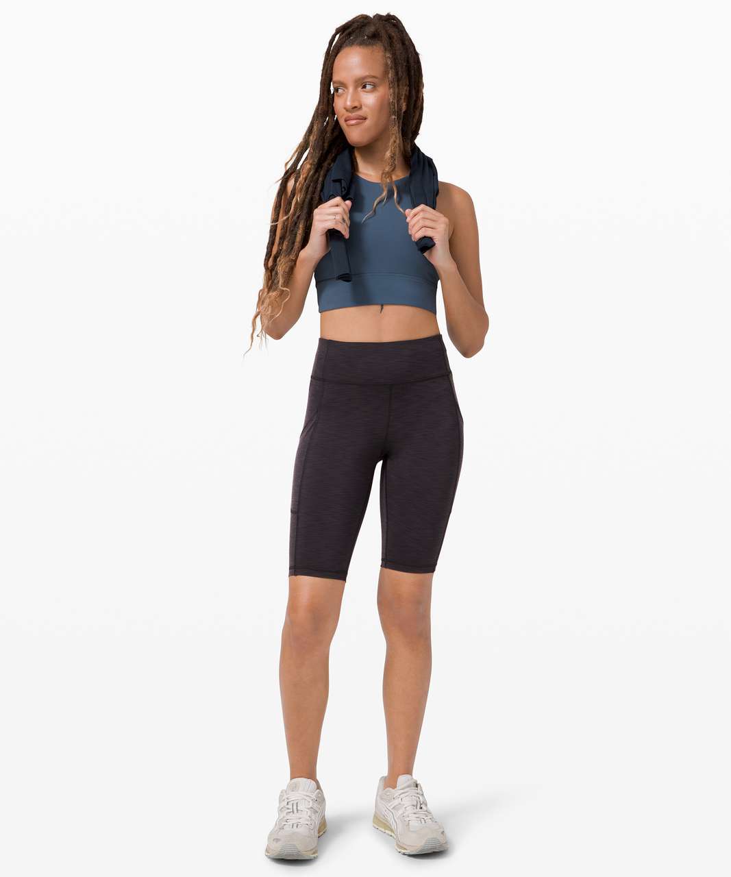 Lululemon Essential Tank *Pleated - Heathered Black - lulu fanatics