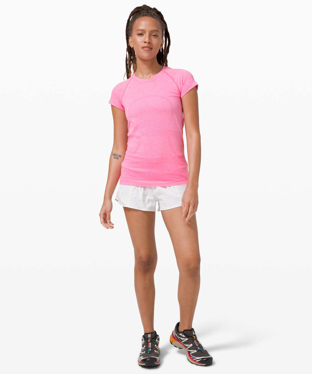 Lululemon Swiftly Tech Short Sleeve 2.0 - Dark Prism Pink / White