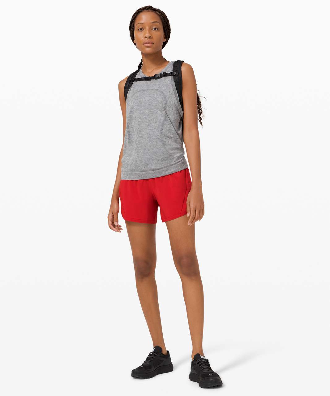 lululemon athletica Track That High-rise Lined Short 5 in Red