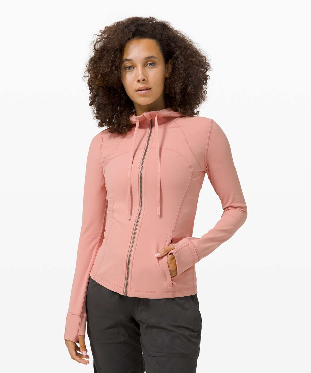 Lululemon Hooded Define Jacket Nulu In Pink Puff