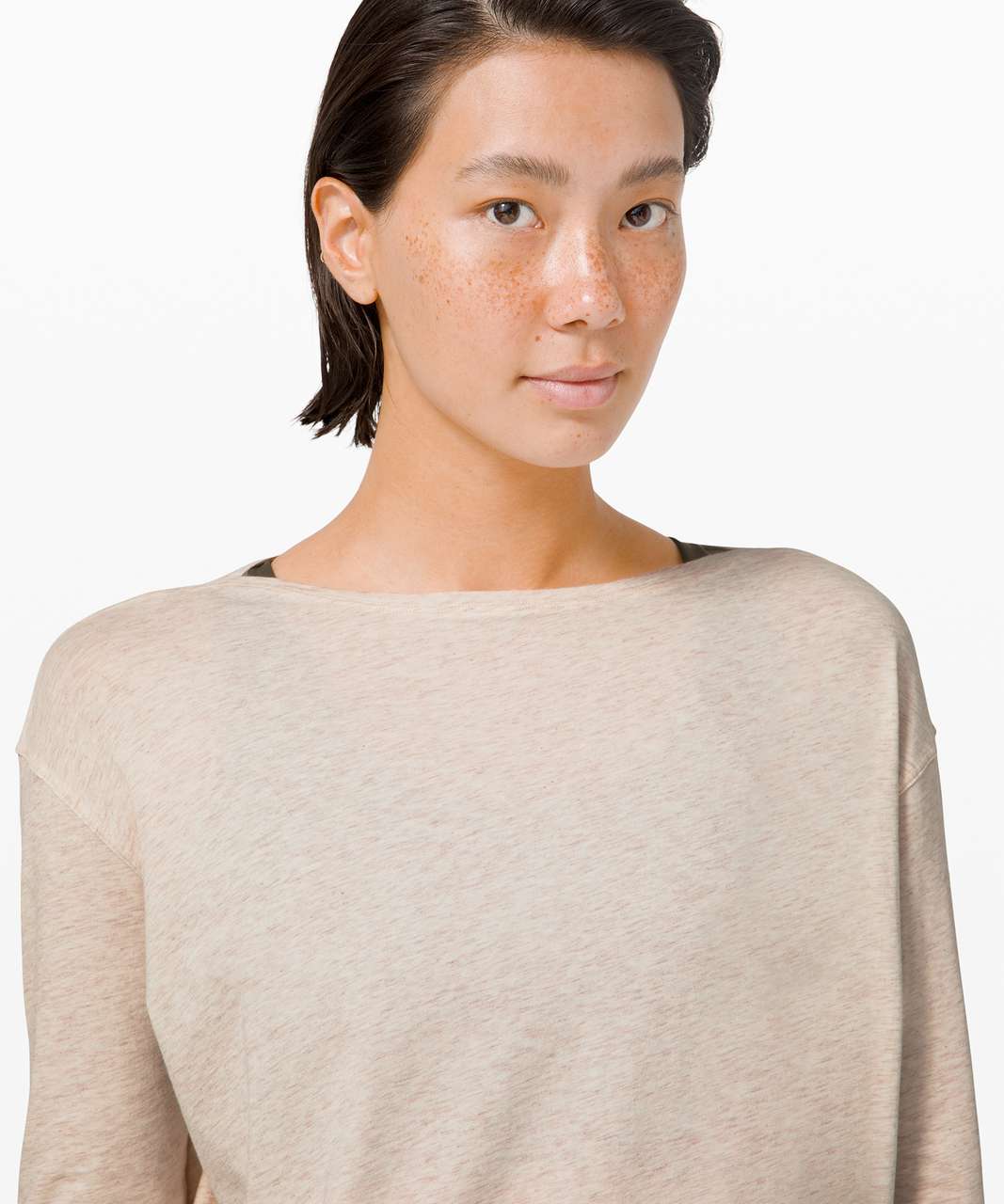 Lululemon Back In Action Long Sleeve - Heathered Silk Rose