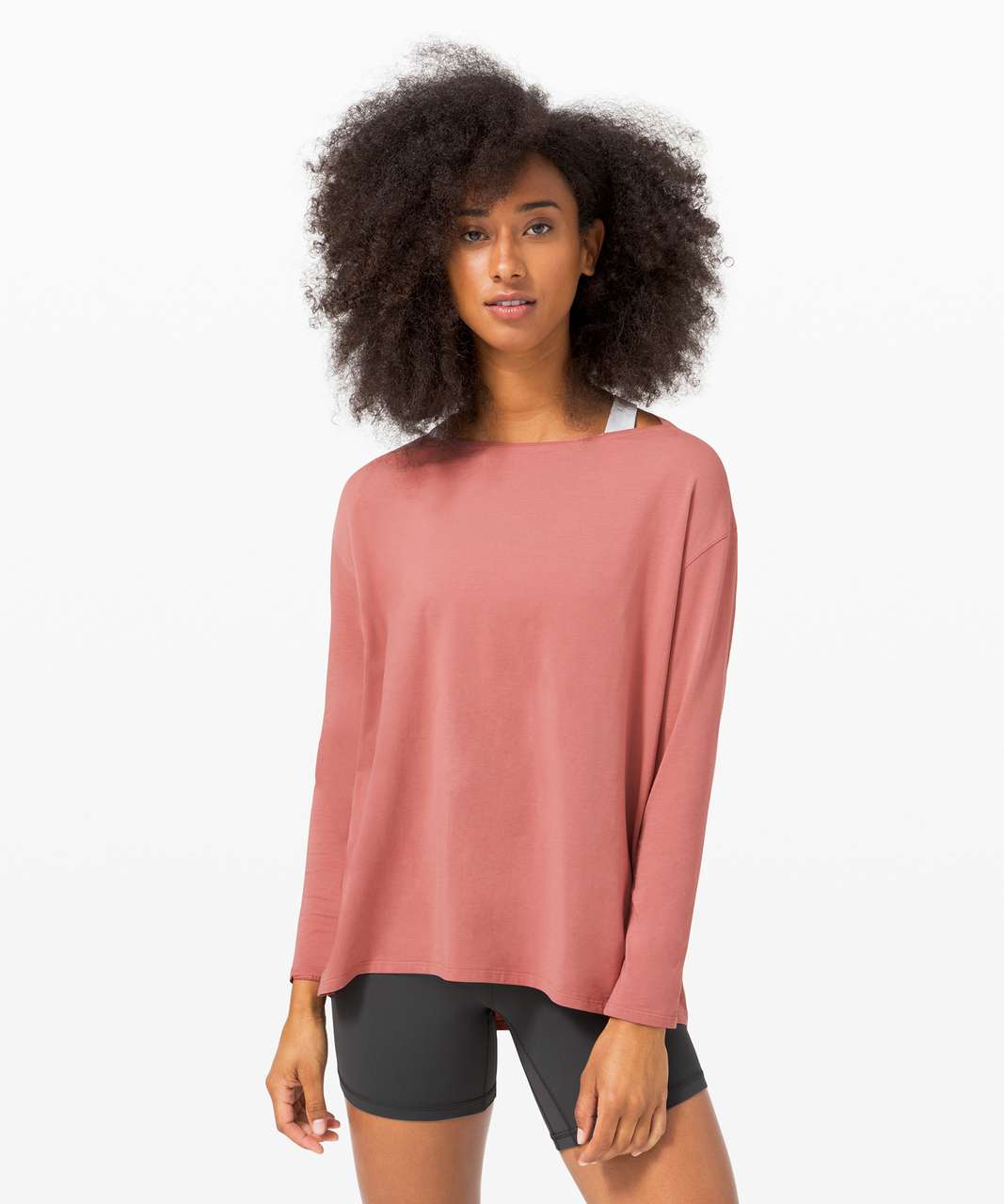 Lululemon Back In Action Long Sleeve - Brier Rose