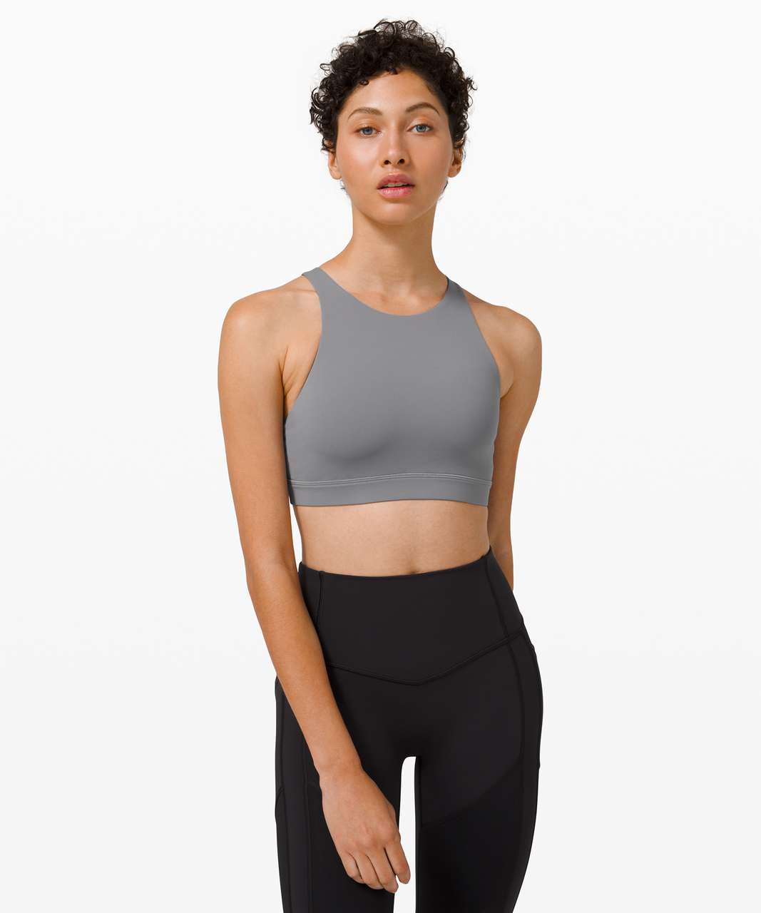 PL Lululemon Energy bra long line Ice wash asphalt grey, Women's