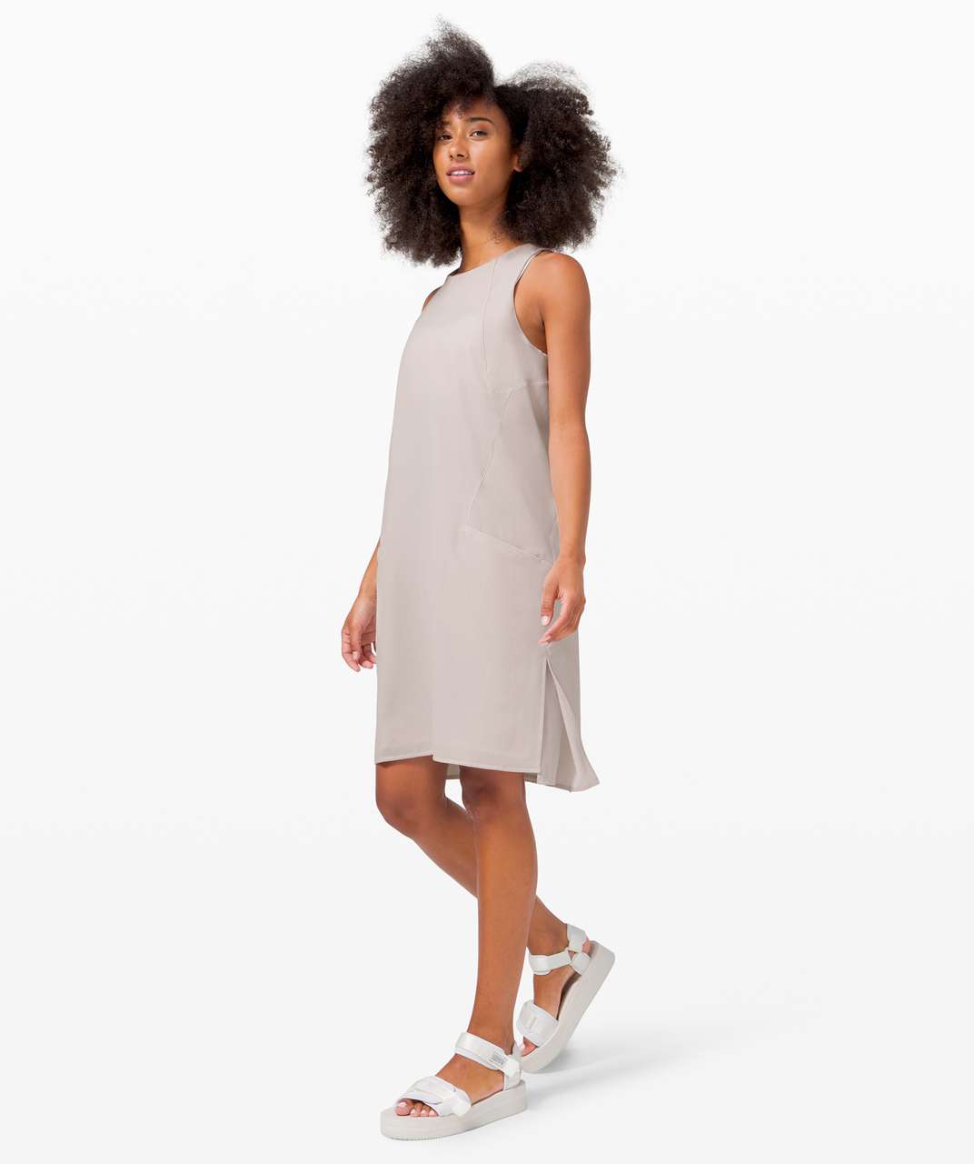 Lululemon Shift in Time Dress - Dune / Light Chrome - lulu fanatics