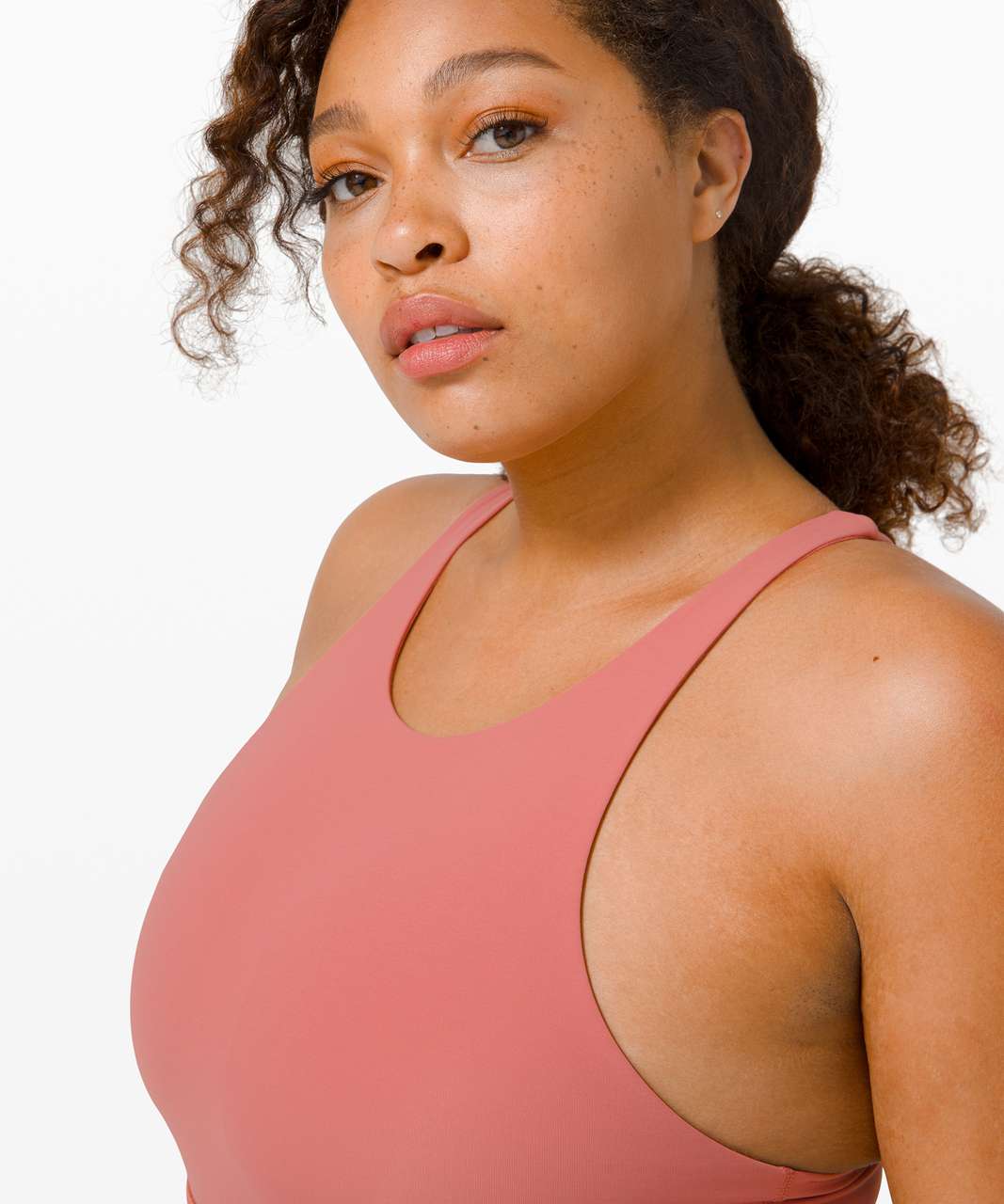 Lululemon Energy Bra High Neck Long Line *Tough - Brier Rose