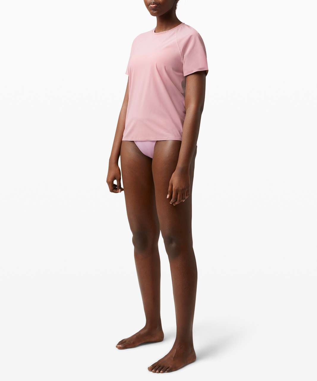 Lululemon Sun Shelter Short Sleeve Rash Guard - Rose Mellow