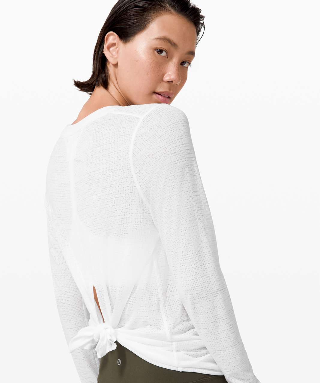 Lululemon Uncovered Tall Long Sleeve *Tie - White