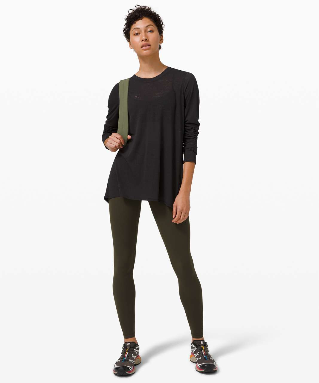 Lululemon Uncovered Tall Long Sleeve *Tie - Black - lulu fanatics