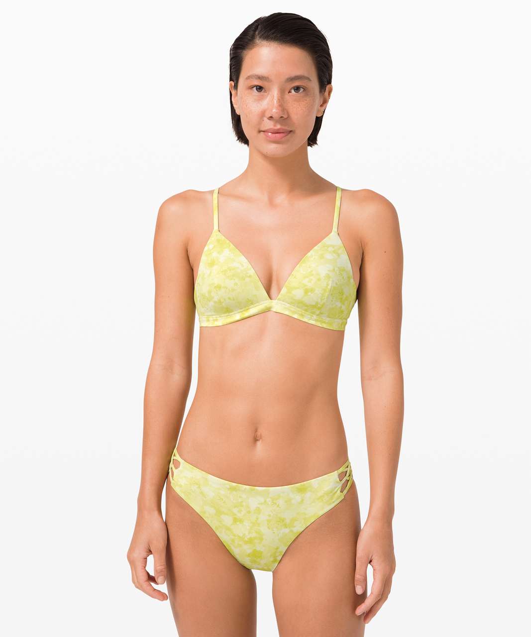 Lululemon Deep Sea Swim Top*A/B Cup - Dappled Blossom Yellow Multi - lulu  fanatics